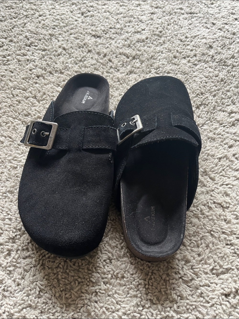 Clogs with buckle detail